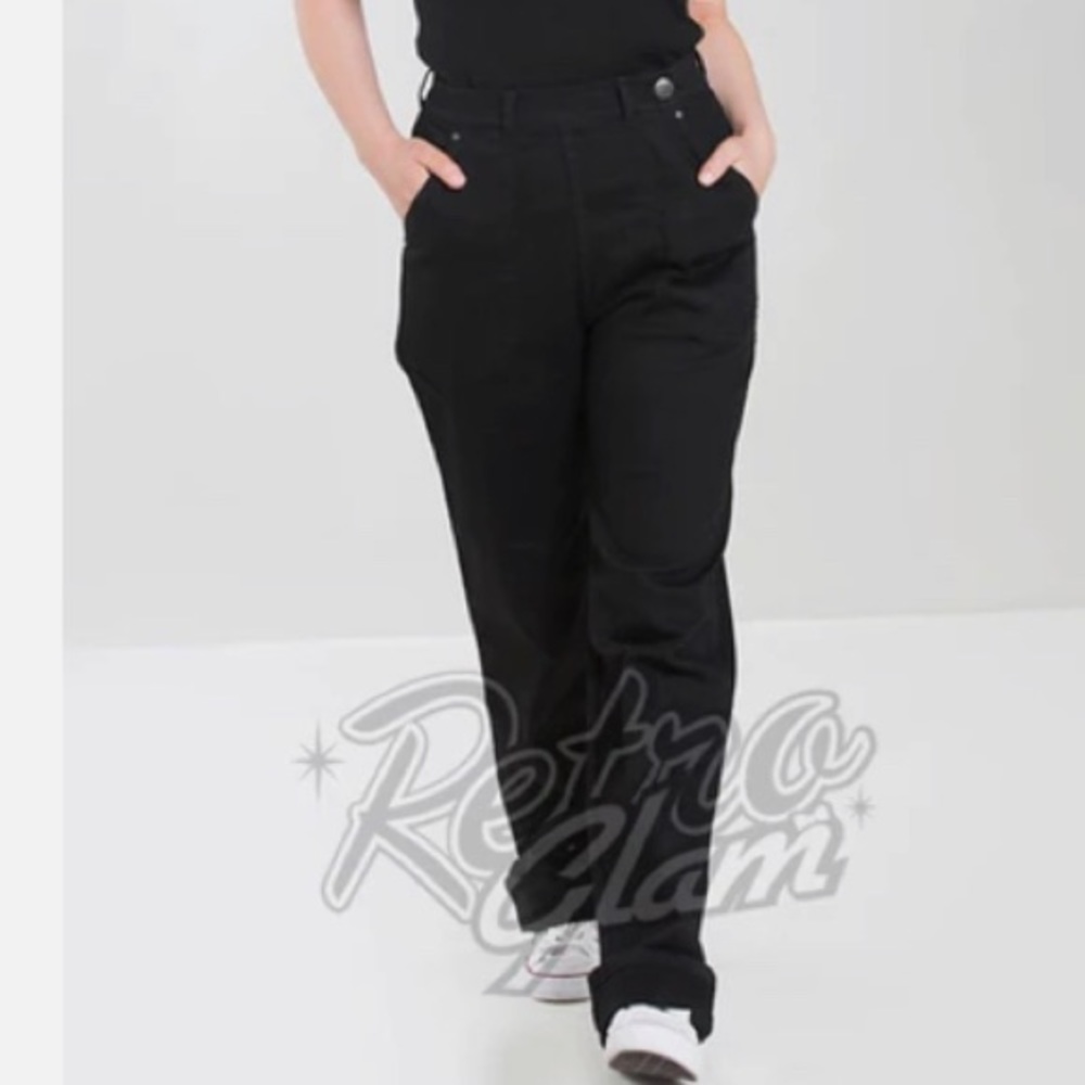 Black hellbunny retro vintage denim jeans